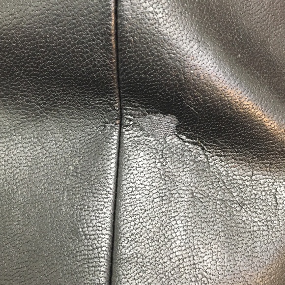 Bailey 44 Faux Leather Cotton Shift Dress Medium Stripe 60’s Vibe Casual Stretch - Picture 5 of 8